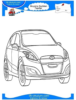 Çocuklar İçin Hyundai Boyama Sayfaları 